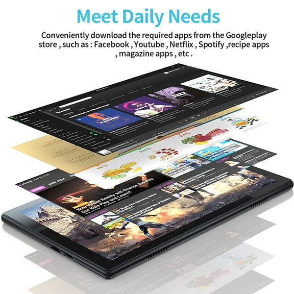BDF P70 4G LTE Tablet PC, 10.1 inch, 8GB+128GB, Android 12.0 MTK6762 Octa Core, Support Dual SIM & Bluetooth & WiFi, EU Plug(Silver)