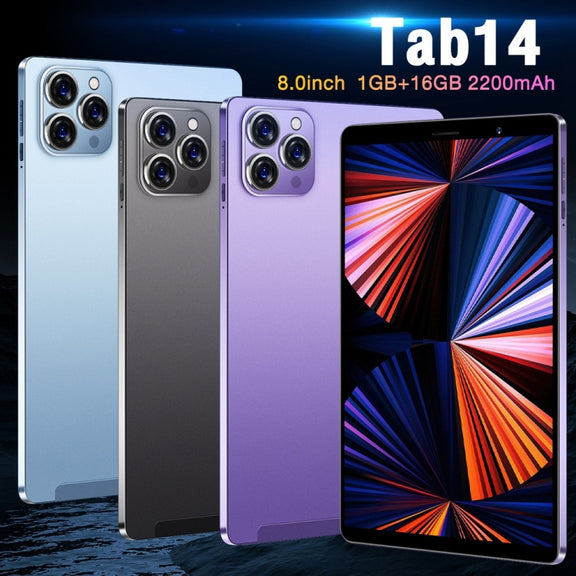Tab14 / P14 Phone Call Tablet, 1GB+16GB, 8.0 inch Screen, Face Identification, Android 5.0 MTK6582 Quad Core, Network: 3G, GPS, OTG(Purple)