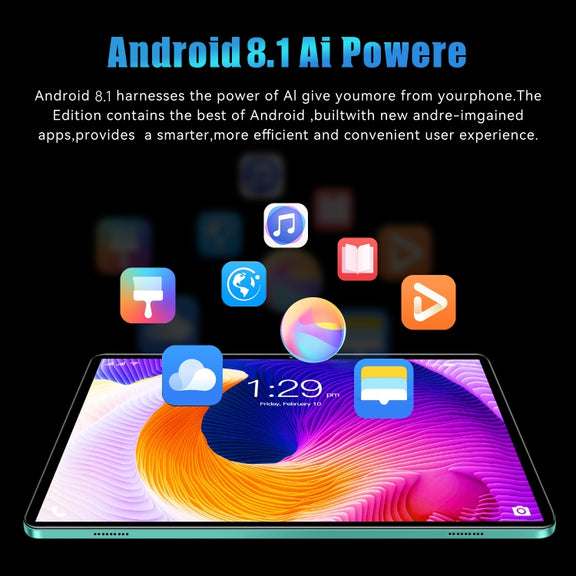 12S Pro 4G LTE Tablet PC, 10.1 inch, 4GB+64GB, Android 8.1  MTK6755 Octa-core 2.0GHz, Support Dual SIM / WiFi / Bluetooth / GPS (Green) - 10.1 inch by PMC TechLife | Online Shopping South Africa | PMC TechLife