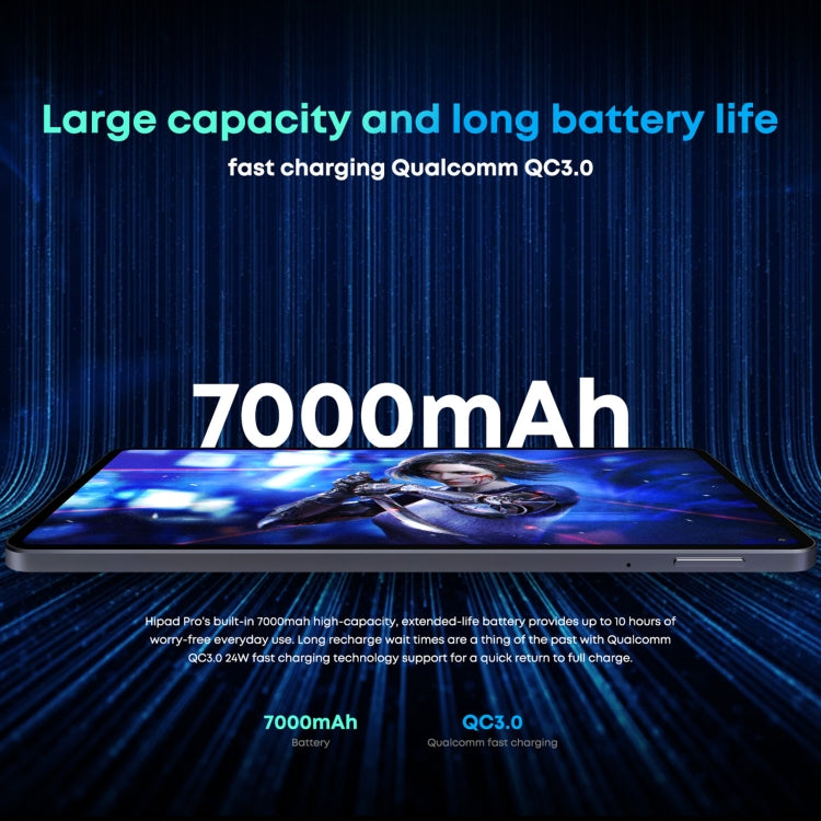 CHUWI HiPad Pro 4G LTE Tablet PC, 10.8 inch, 8GB+128GB, Without Keyboard, Android 11, Qualcomm Snapdragon 662 Octa Core up to 2.0GHz, Support Dual SIM & Bluetooth & WiFi & TF Card (Black+Blue) - free shipping - PMC TechLife - Order now!