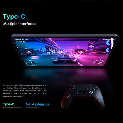 CHUWI HiPad Pro 4G LTE Tablet PC, 10.8 inch, 8GB+128GB, Without Keyboard, Android 11, Qualcomm Snapdragon 662 Octa Core up to 2.0GHz, Support Dual SIM & Bluetooth & WiFi & TF Card (Black+Blue) - free shipping - PMC Jewellery - Order now!