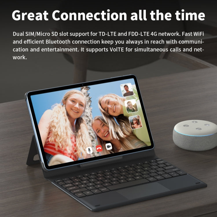 HEADWOLF Hpad1 4G LTE, 10.4 inch, 8GB+128GB, Android 11 Unisoc T618 Octa Core up to 2.0GHz, Support Dual SIM & WiFi & Bluetooth, Global Version with Google Play, US Plug(Blue)