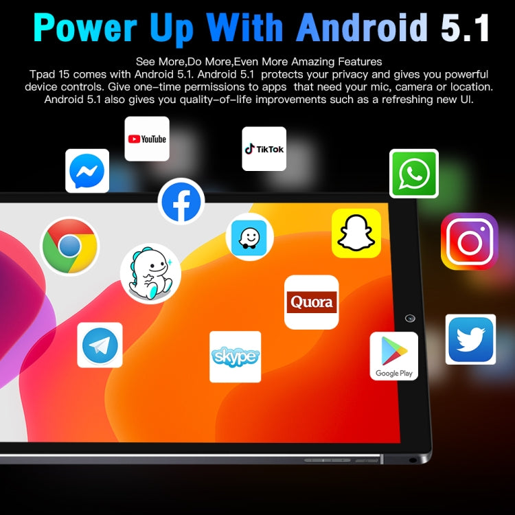 P15 Tab15 3G Phone Call Tablet PC, 10.1 inch, 1GB+32GB, Android 5.1 MT6592 Quad Core, Support Dual SIM, WiFi, BT, GPS(Black)