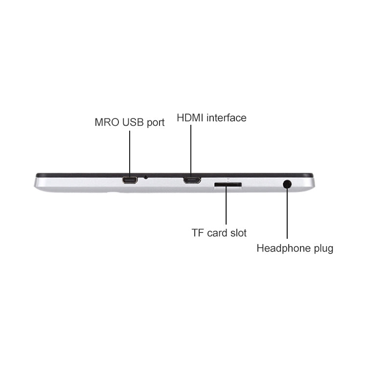HSD8001 Tablet PC, 8 inch 2.5D Screen, 4GB+64GB, Windows 10, Intel Atom Z8300 Quad Core, Support TF Card & HDMI & Bluetooth & Dual WiFi, US Plug(Black) - Other by PMC TechLife | Online Shopping South Africa | PMC TechLife