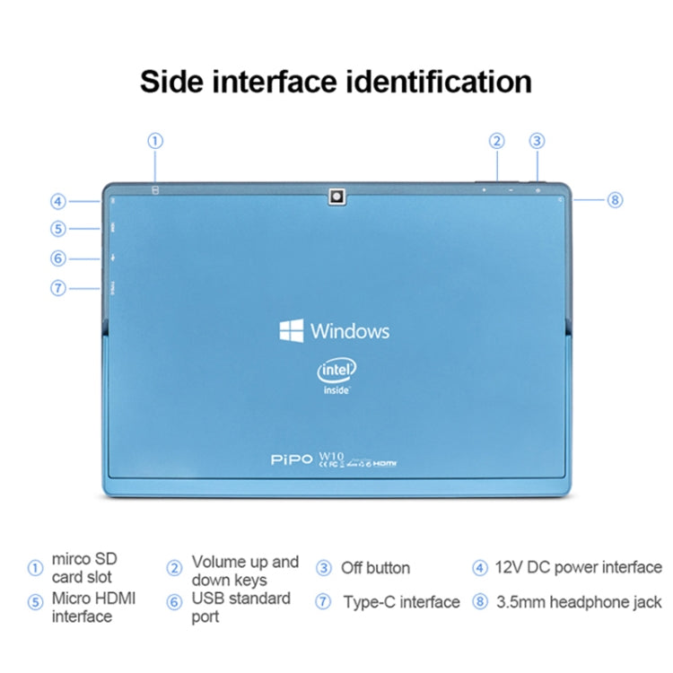 PiPO W10 2 in 1 Tablet PC, 10.1 inch, 6GB+64GB, Windows 10 System, Intel Gemini Lake N4120 Quad Core up to 2.6GHz, with Keyboard & Stylus Pen, Support Dual Band WiFi & Bluetooth & TF Card & HDMI, US Plug - free shipping - PMC Jewellery - Order now!