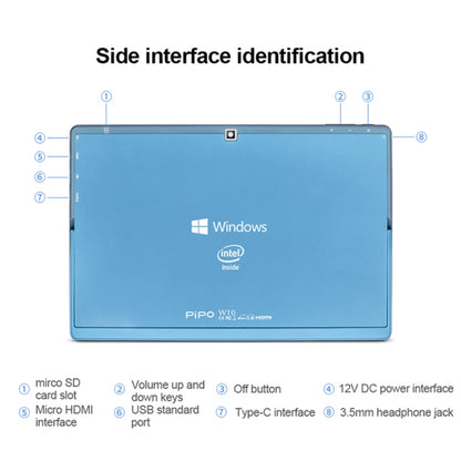 PiPO W10 2 in 1 Tablet PC, 10.1 inch, 6GB+64GB, Windows 10 System, Intel Gemini Lake N4120 Quad Core up to 2.6GHz, with Keyboard & Stylus Pen, Support Dual Band WiFi & Bluetooth & TF Card & HDMI, US Plug - free shipping - PMC Jewellery - Order now!