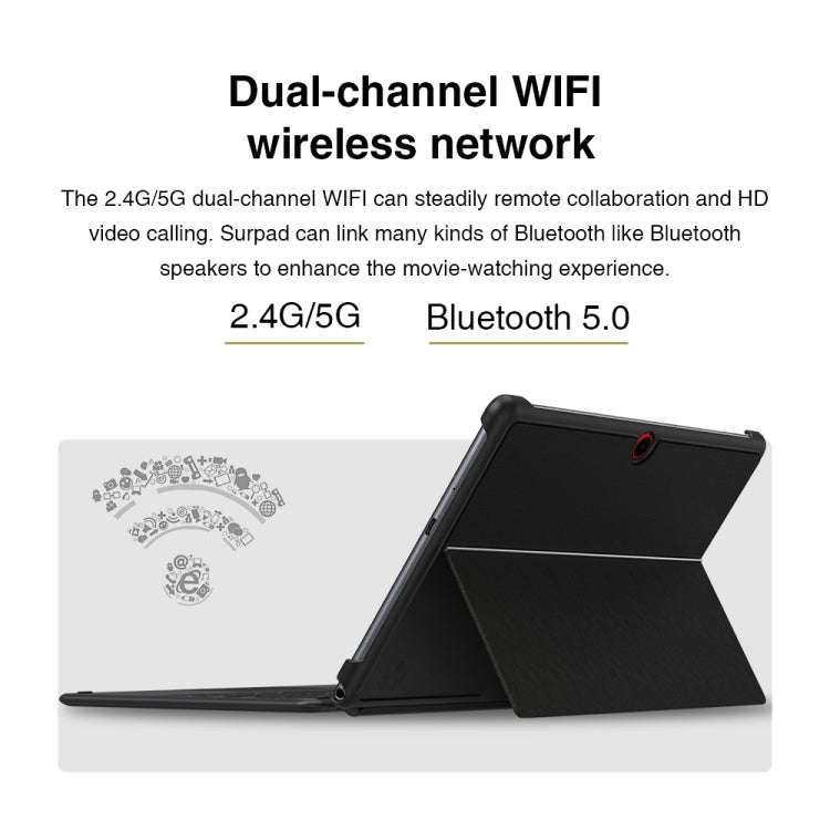 CHUWI Surpad 4G LTE Tablet PC, 10.1 inch, 4GB+128GB, Android 10.0, Helio MT6771V Octa Core up to 2.0GHz, Support Dual SIM & OTG & Bluetooth & Dual Band WiFi, EU Plug (Black+Grey) - free shipping - PMC Jewellery - Order now!