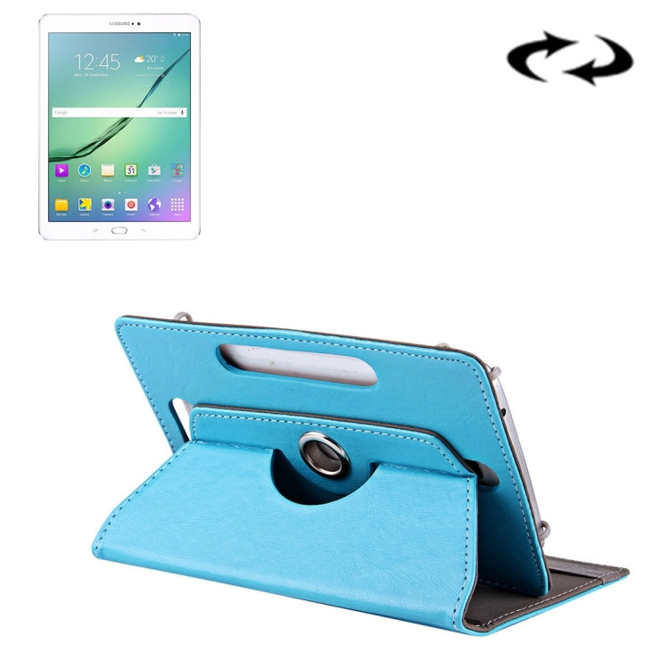 10 inch Tablets Leather Case Crazy Horse Texture 360 Degrees Rotation Protective Case Shell with Holder for Asus ZenPad 10 Z300C, Huawei MediaPad M2 10.0-A01W, Cube IWORK10(Baby Blue) - 10 - 11 inch by PMC TechLife | Online Shopping South Africa | PMC TechLife