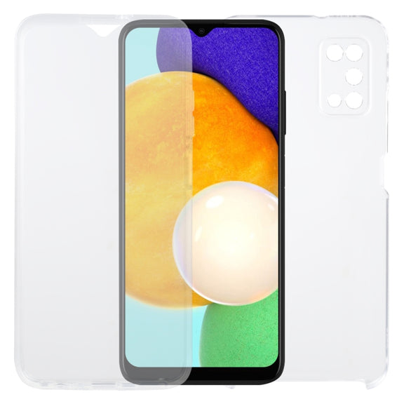 For Samsung Galaxy A03s PC+TPU Ultra-Thin Double-Sided All-Inclusive Transparent Case