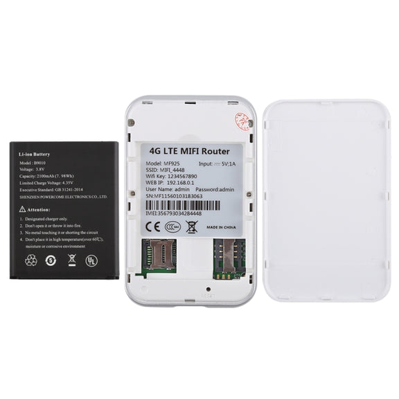 MF925 4G LTE Multi-modes High Speed Wireless Router, Support TF Card(32GB Max)