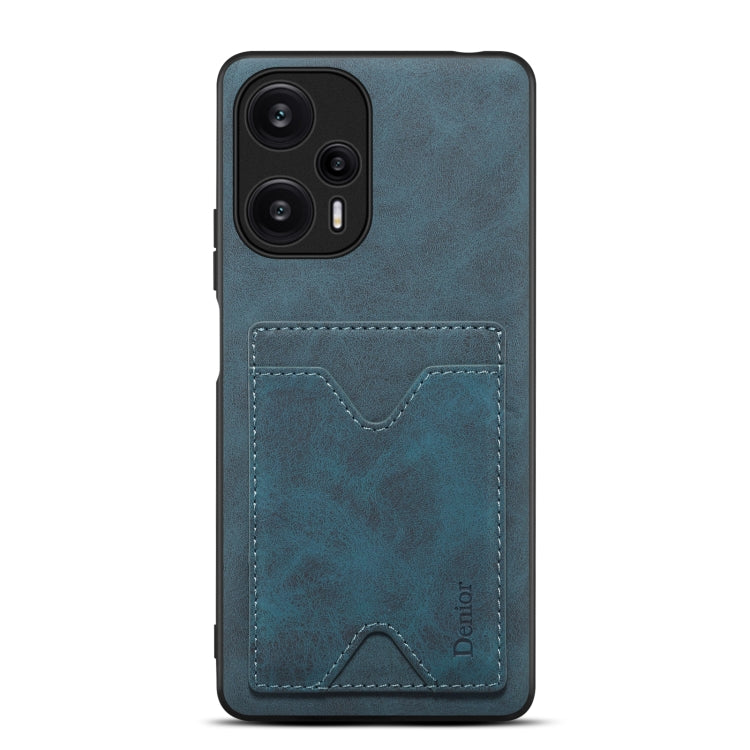 Denior PU Back Cover Card Slot Holder Phone Case For Xiaomi Redmi Note 12 Turbo / Poco F5(Blue) - free shipping - PMC TechLife - Order now!