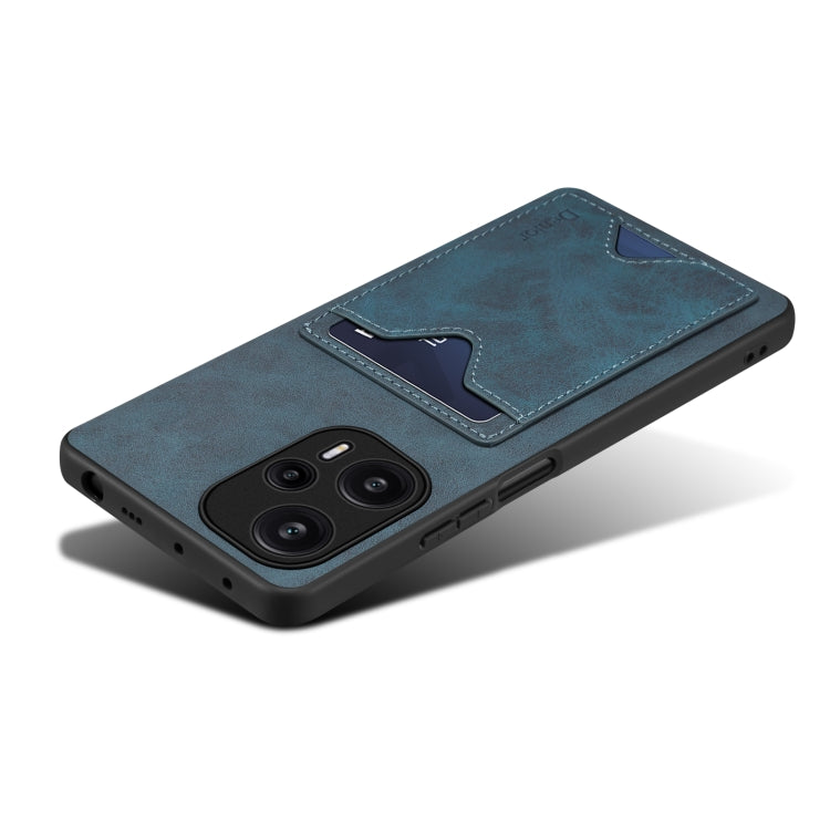Denior PU Back Cover Card Slot Holder Phone Case For Xiaomi Redmi Note 12 Turbo / Poco F5(Blue) - free shipping - PMC TechLife - Order now!