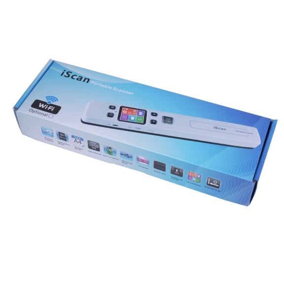 iScan02 WiFi Double Roller Mobile Document Portable Handheld Scanner with LED Display,  Support 1050DPI  / 600DPI  / 300DPI  / PDF / JPG / TF(White)
