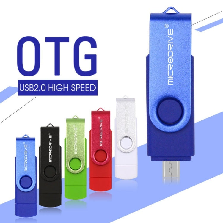 MicroDrive 64GB USB 2.0 Phone and Computer Dual-use Rotary OTG Metal U Disk (Blue) - free shipping - PMC TechLife - Order now!