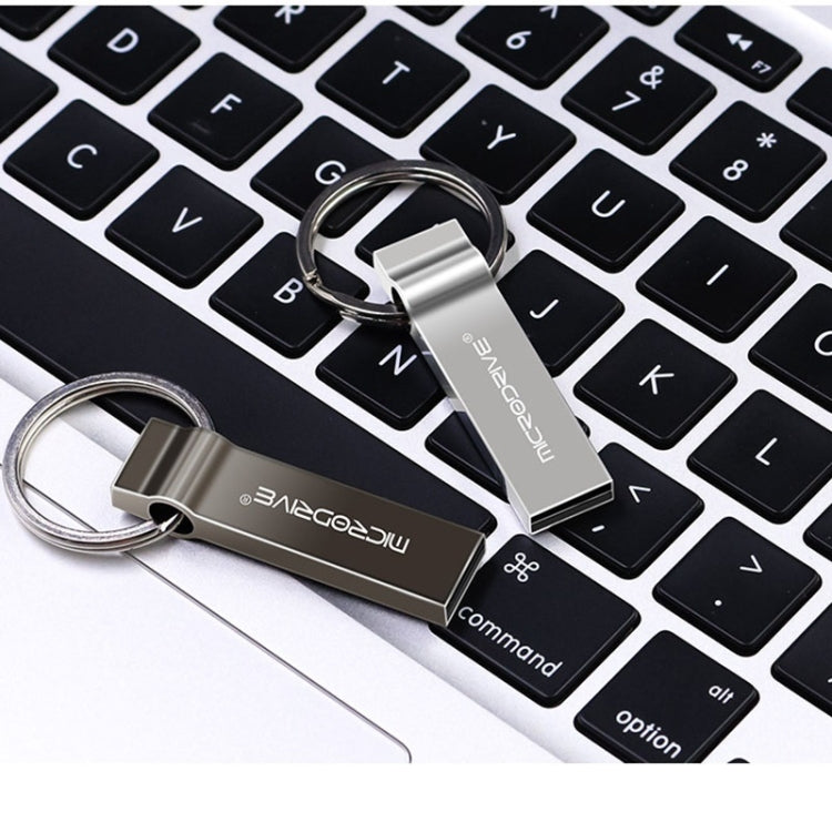 MicroDrive 4GB USB 2.0 Metal Keychain U Disk (Grey) - USB Flash Drives by MicroDrive | Online Shopping South Africa | PMC TechLife
