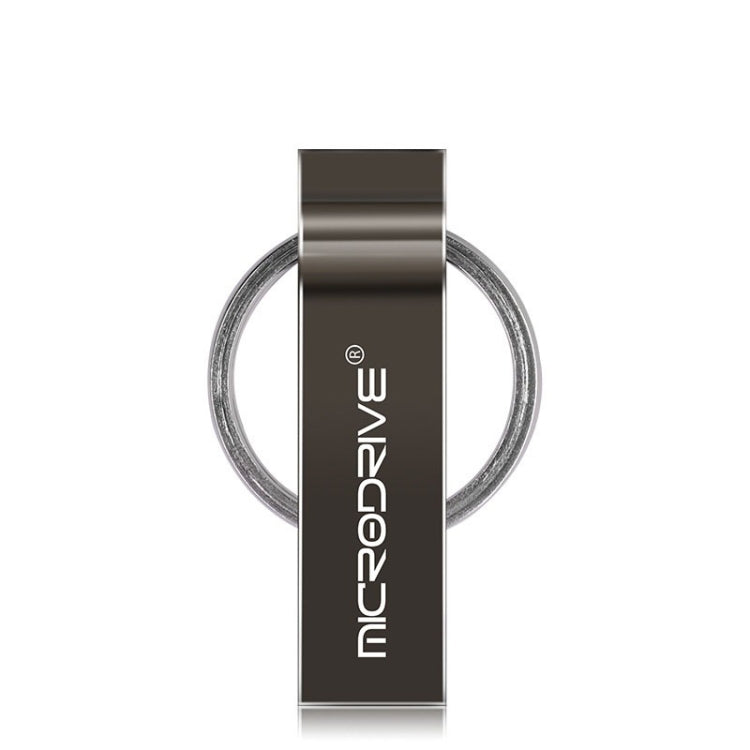 MicroDrive 16GB USB 2.0 Metal Keychain U Disk (Black) - USB Flash Drives by MicroDrive | Online Shopping South Africa | PMC TechLife