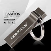 MicroDrive 128GB USB 2.0 Metal Keychain U Disk (Grey)