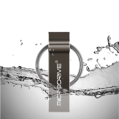 MicroDrive 128GB USB 2.0 Metal Keychain U Disk (Grey) - USB Flash Drives by MicroDrive | Online Shopping South Africa | PMC Jewellery | Buy Now Pay Later Mobicred