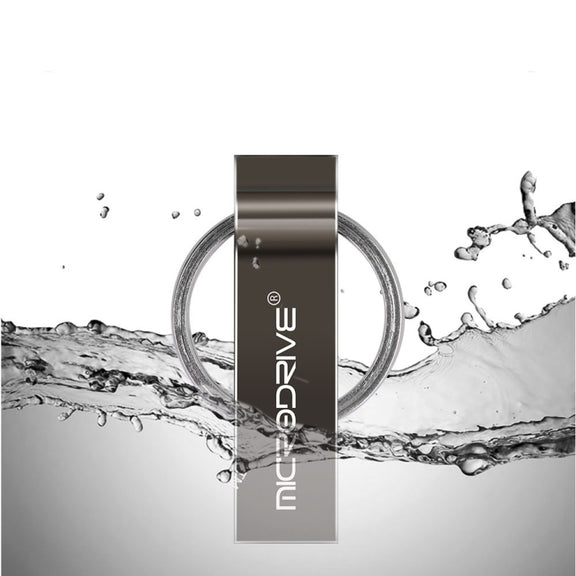MicroDrive 128GB USB 2.0 Metal Keychain U Disk (Grey)