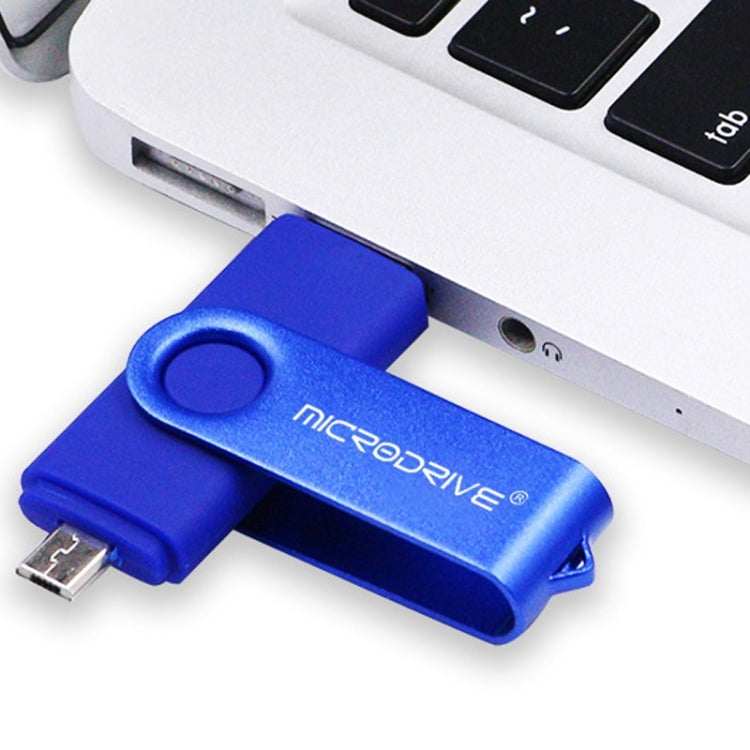 MicroDrive 32GB USB 2.0 Mobile Computer Dual-use Rotating OTG Metal U Disk (Red) - USB Flash Drives by MicroDrive | Online Shopping South Africa | PMC TechLife | Buy Now Pay Later Mobicred