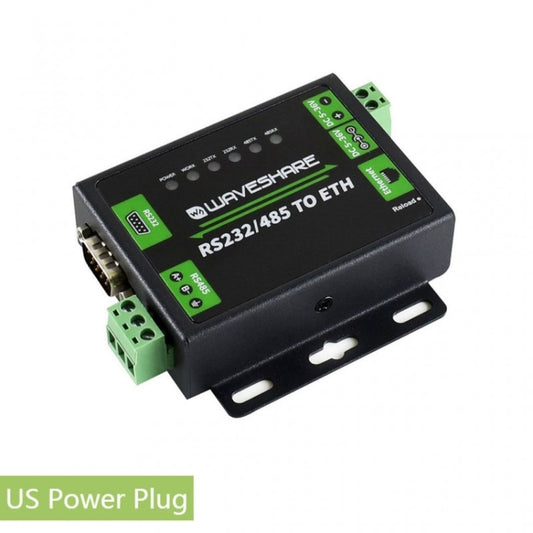 Waveshare Industrial RS232/RS485 to Ethernet Converter, US Plug - free shipping - PMC Jewellery - Order now!