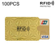 100pcs Aluminum Foil RFID Blocking Credit Card ID Bank Card Case Card Holder Cover, Size: 9 x 6.3cm(Golden Snowflake) - Antimagnetic RFID Package by PMC TechLife | Online Shopping South Africa | PMC TechLife | Buy Now Pay Later Mobicred