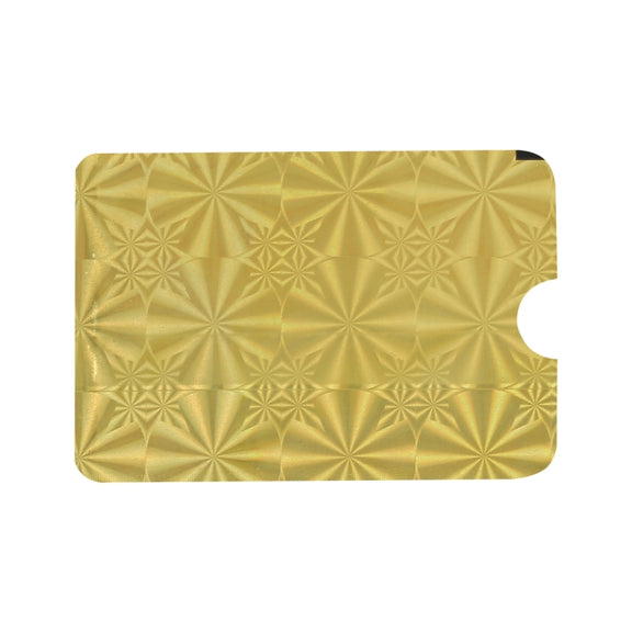 100pcs Aluminum Foil RFID Blocking Credit Card ID Bank Card Case Card Holder Cover, Size: 9 x 6.3cm(Golden Snowflake)