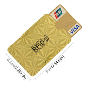 100pcs Aluminum Foil RFID Blocking Credit Card ID Bank Card Case Card Holder Cover, Size: 9 x 6.3cm(Golden Snowflake)