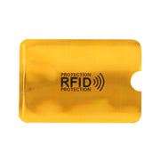 100pcs Aluminum Foil RFID Blocking Credit Card ID Bank Card Case Card Holder Cover, Size: 9 x 6.3cm (Gold)