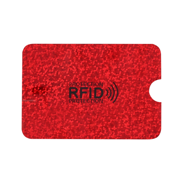100pcs Aluminum Foil RFID Blocking Credit Card ID Bank Card Case Card Holder Cover, Size: 9 x 6.3cm (Red)