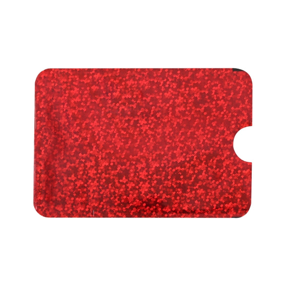 100pcs Aluminum Foil RFID Blocking Credit Card ID Bank Card Case Card Holder Cover, Size: 9 x 6.3cm (Red)