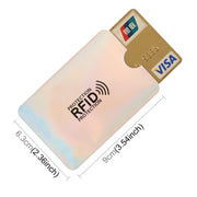 100pcs Aluminum Foil RFID Blocking Credit Card ID Bank Card Case Card Holder Cover, Size: 9 x 6.3cm (Silver)