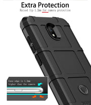Shockproof Protector Cover Full Coverage Silicone Case for Nokia 2.2 (Black)