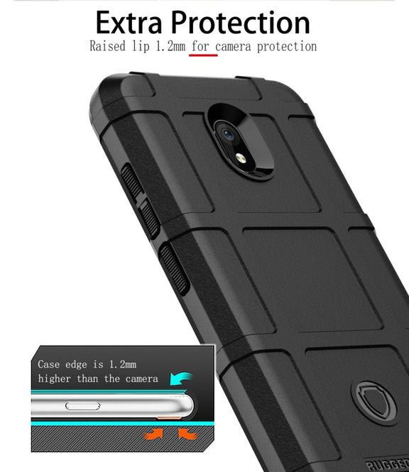 Shockproof Protector Cover Full Coverage Silicone Case for Nokia 2.2 (Black)