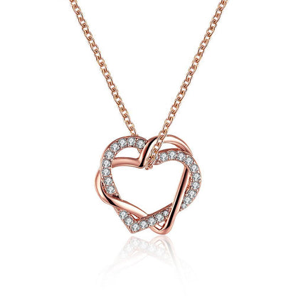 Gorgeous 18K Rose Gold Plated Austrian Crystal Heart Pendant Necklace - Necklaces by PMC Jewellery SA | Online Shopping South Africa | PMC Jewellery | Buy Now Pay Later Mobicred